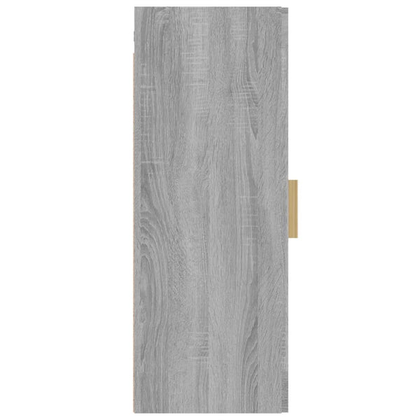 Grauer hängender Wandschrank Ghenu 34,5x34x90cm (Sonoma)
