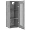Grauer hängender Wandschrank Ghenu 34,5x34x90cm (Sonoma)