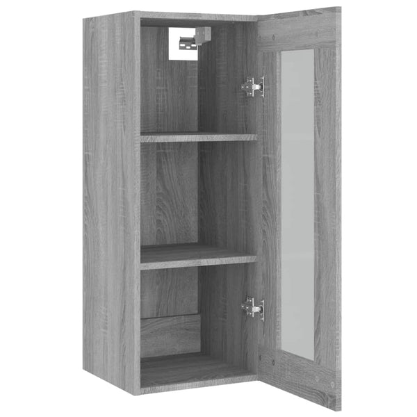 Grauer hängender Wandschrank Ghenu 34,5x34x90cm (Sonoma)