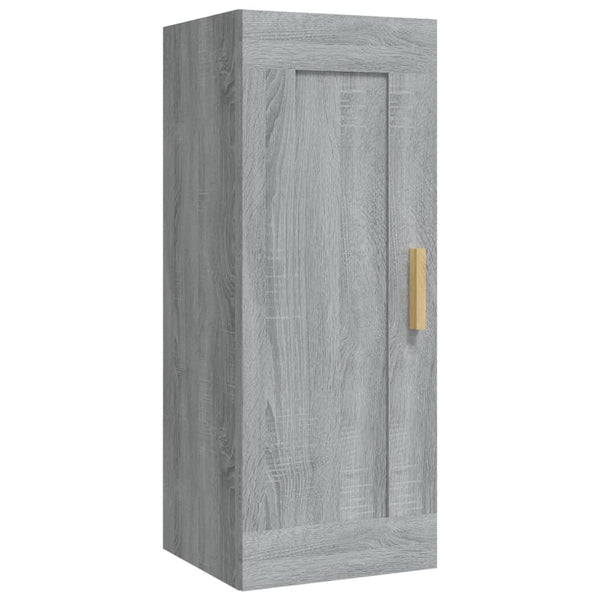 Grauer Wandschrank Domnaru 35x34x90cm (Holz)