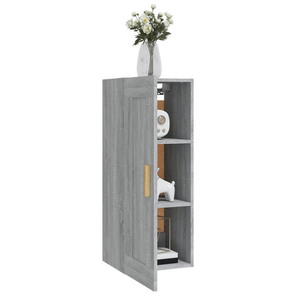 Grauer Wandschrank Domnaru 35x34x90cm (Holz)