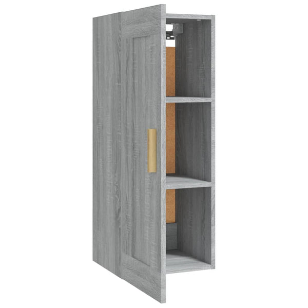 Grauer Wandschrank Domnaru 35x34x90cm (Holz)