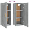 Grauer Wandschrank Domnaru 35x34x90cm (Holz)
