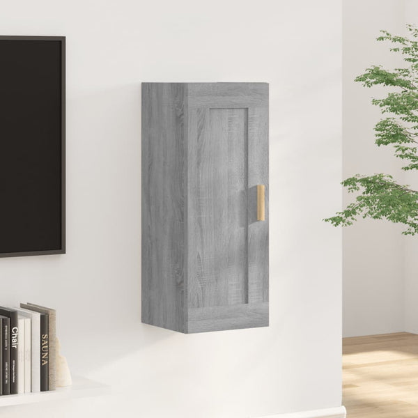 Grauer Wandschrank Domnaru 35x34x90cm (Holz)