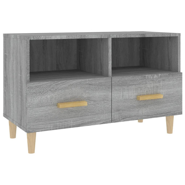 Grauer TV-Schrank Irinuca 80x36x50cm (Holz)