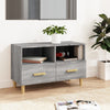 Grauer TV-Schrank Irinuca 80x36x50cm (Holz)