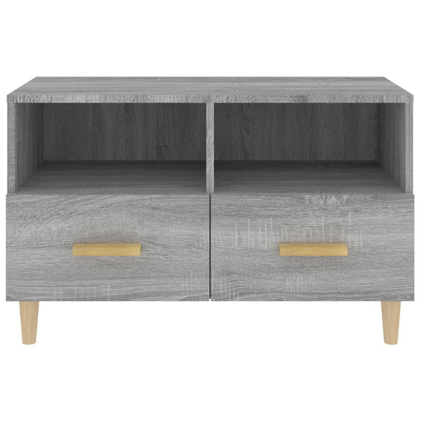 Grauer TV-Schrank Irinuca 80x36x50cm (Holz)