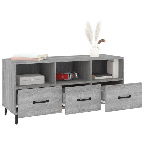 Graues TV-Möbel Temes 102x35x50cm (Holz)