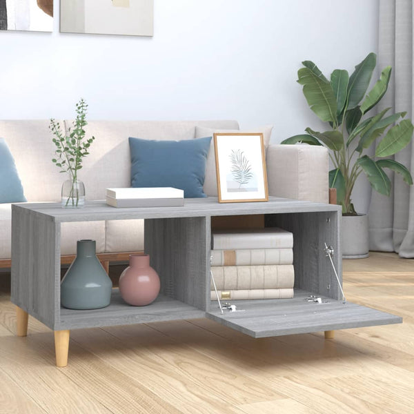 Grauer Couchtisch Szelyes 89,5x50x40cm (Holz)