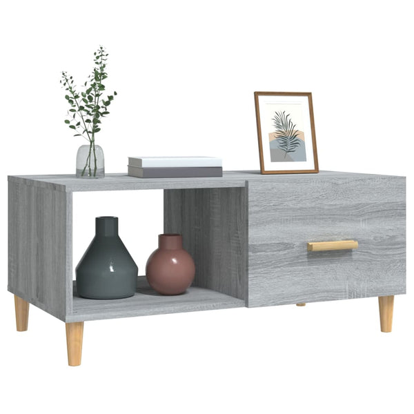 Grauer Couchtisch Szelyes 89,5x50x40cm (Holz)