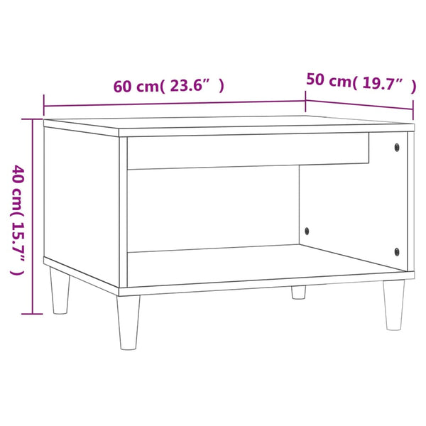 Grauer Couchtisch Slagiana 60x50x40cm (Holz)
