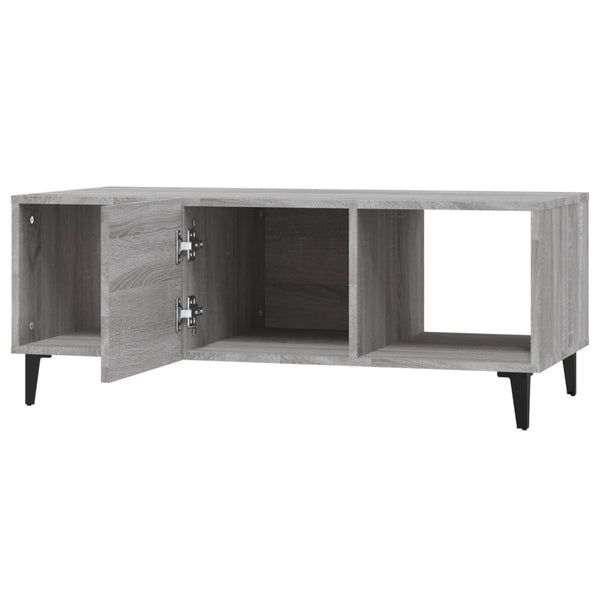 Grauer Couchtisch Konstantin 102x50x40cm (Holz)