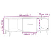 Grauer Couchtisch Konstantin 102x50x40cm (Holz)