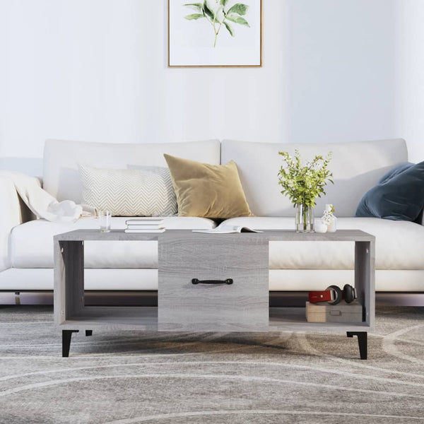 Grauer Couchtisch Konstantin 102x50x40cm (Holz)