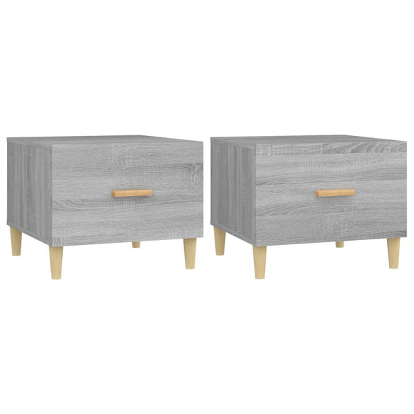 Graue Couchtische Cately 50x50x40cm (2er Set Sonoma Holz)