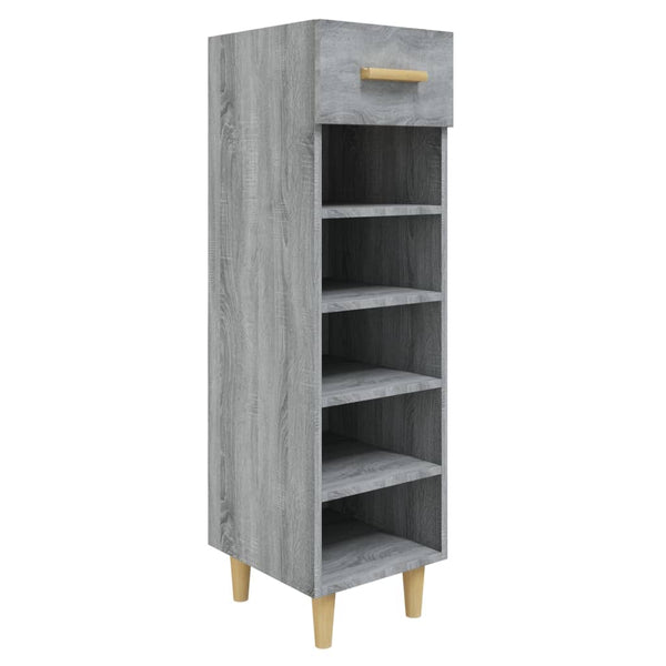 Grauer Schuhschrank Simie 30x35x105cm (Holz)