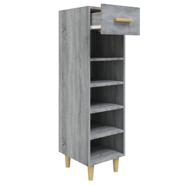 Grauer Schuhschrank Simie 30x35x105cm (Holz)