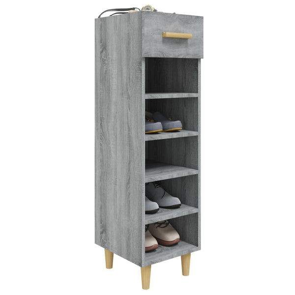 Grauer Schuhschrank Simie 30x35x105cm (Holz)
