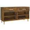 Schuhschrank Rauchereiche Milucu 102x35x55cm (Holz)