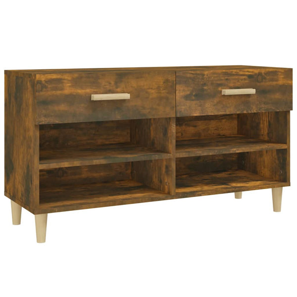 Schuhschrank Rauchereiche Milucu 102x35x55cm (Holz)