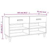 Schuhschrank Rauchereiche Milucu 102x35x55cm (Holz)