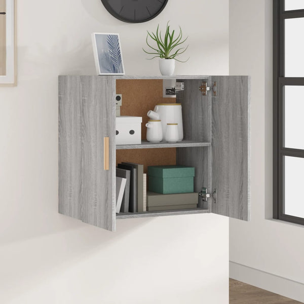 Grauer TV-Wandschrank Pisarov 60x30x60cm (Holz)