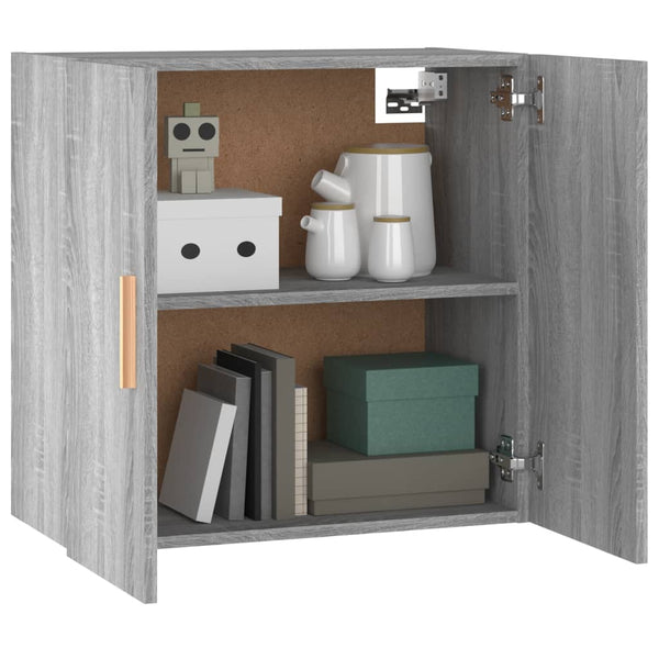 Grauer TV-Wandschrank Pisarov 60x30x60cm (Holz)