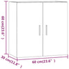 Grauer TV-Wandschrank Pisarov 60x30x60cm (Holz)