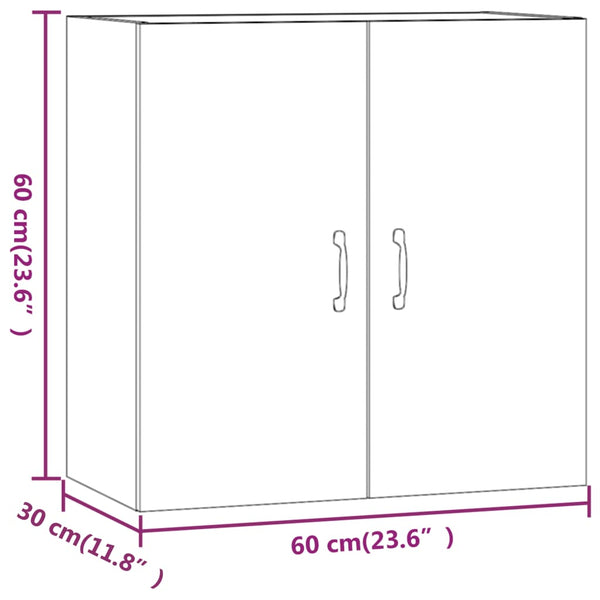 Grauer TV-Wandschrank Jabre 60x31x60cm (Holz)