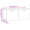 Wildeiche Wandschrank Dusita 80x35x36,5cm (Holz)