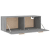 Grauer Wandschrank Marieana 100x36,5x35cm (Holz)