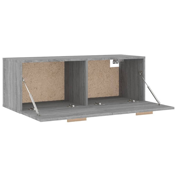 Grauer Wandschrank Marieana 100x36,5x35cm (Holz)