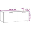 Grauer Wandschrank Marieana 100x36,5x35cm (Holz)