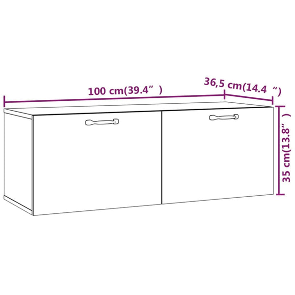 Wildeiche Wandschrank Ilanit 100x36,5x35cm (Holz)