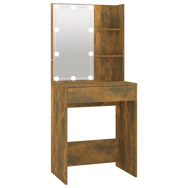 Savutammi peilipöytä led-valoilla Corci 60x40x140cm
