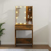 Savutammi peilipöytä led-valoilla Corci 60x40x140cm