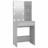 Grauer Schminktisch mit LED-Beleuchtung Corci 60x40x140cm