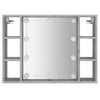 Grauer Spiegelschrank mit LED-Beleuchtung Sergie 76x15x55cm