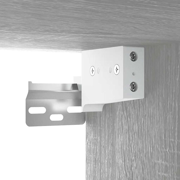Grauer Spiegelschrank mit LED-Beleuchtung Sergie 76x15x55cm