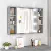 Grauer Spiegelschrank mit LED-Beleuchtung Sergie 76x15x55cm