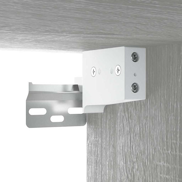 Grauer Spiegelschrank mit LED-Beleuchtung Roby 70x16,5x60cm