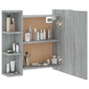 Grauer Spiegelschrank mit LED-Beleuchtung Roby 70x16,5x60cm