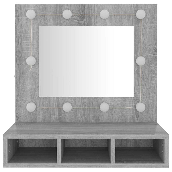 Grauer Spiegelschrank mit LED-Beleuchtung Bliznicov 60x31,5x62cm