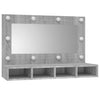 Grauer Spiegelschrank mit LED-Beleuchtung Mariusiana 90x31,5x62cm