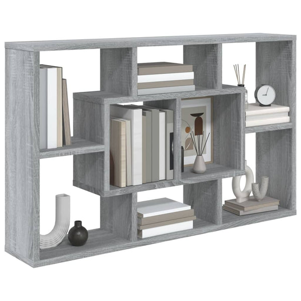 Harmaa seinähylly Welemer 85x16x52,5cm (puinen)