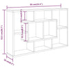 Harmaa seinähylly Welemer 85x16x52,5cm (puinen)