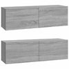 Graue TV-Wandschränke Concept 100x30x30cm (2 St., Sonoma, Holz)