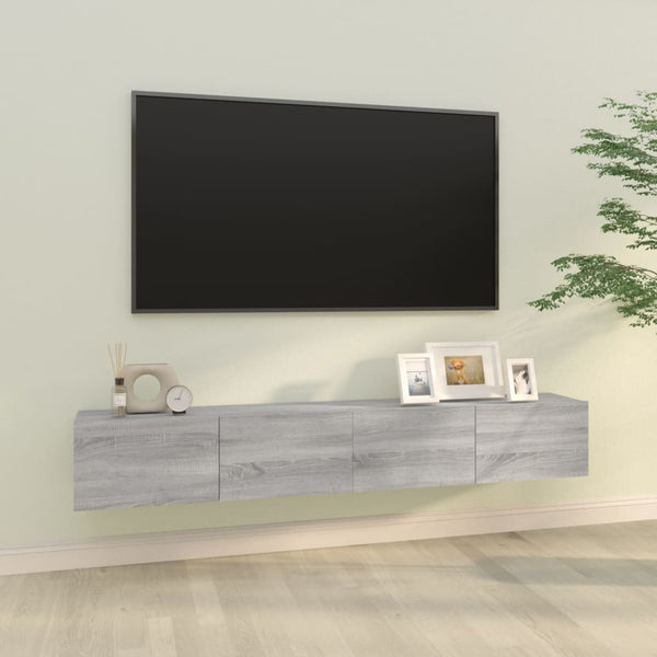 Graue TV-Wandschränke Concept 100x30x30cm (2 St., Sonoma, Holz)