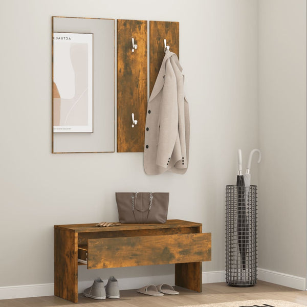 Dielenmöbel-Set Sofie (Räuchereiche Holz)