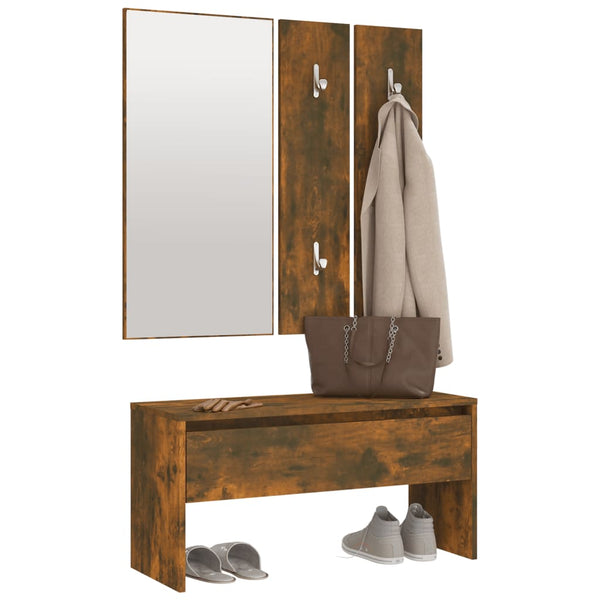 Dielenmöbel-Set Sofie (Räuchereiche Holz)